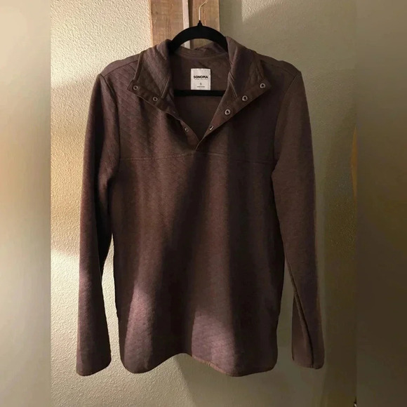 Sonoma Other - NWOT 2 Available- Sonoma quilted 1/4 zip hoodie pullover brown S and grey M